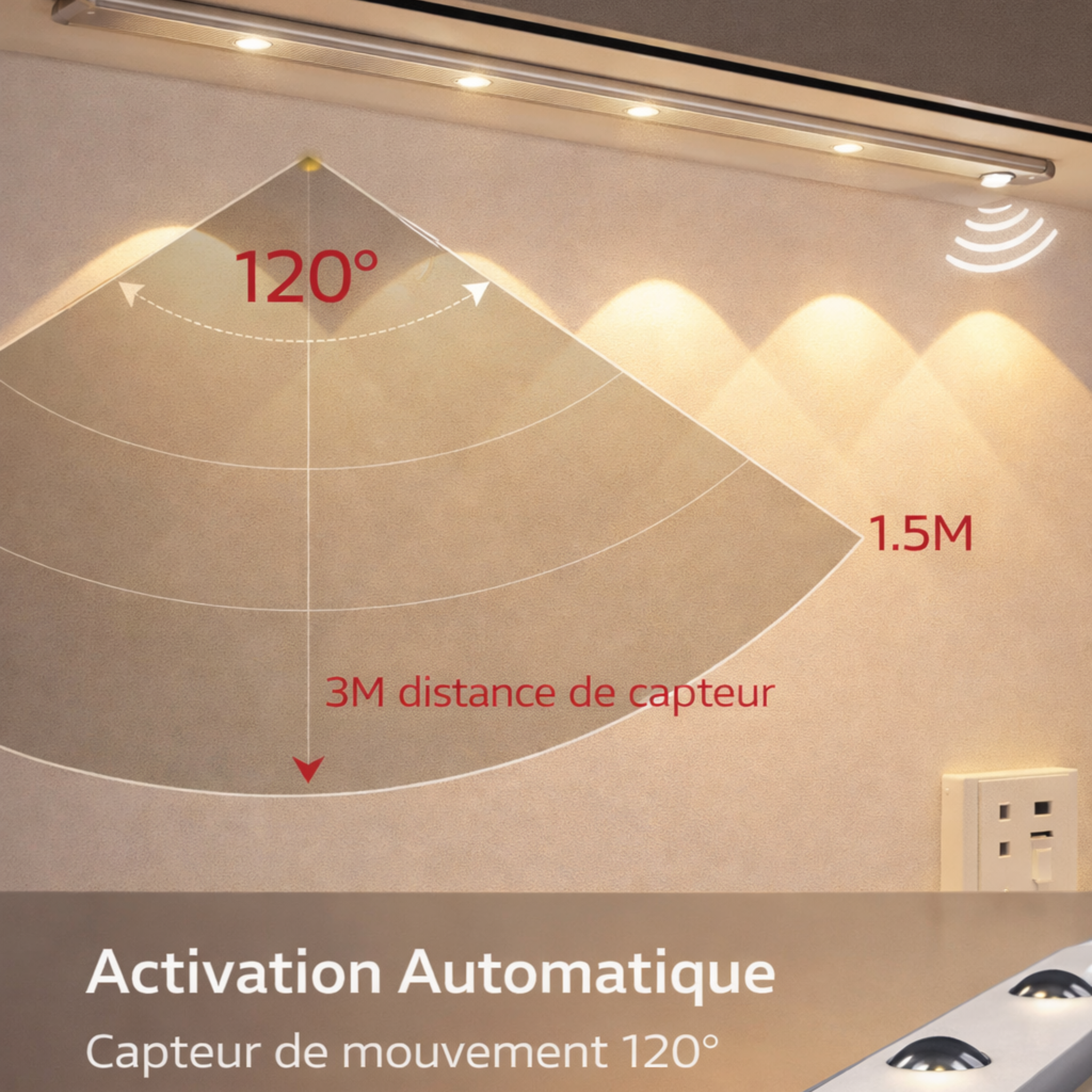 Lampe LED avec Détecteur de Mouvement – Sans Fil